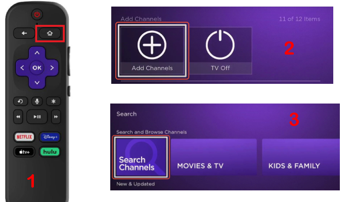How to watch Frndly TV on Roku Step 1
