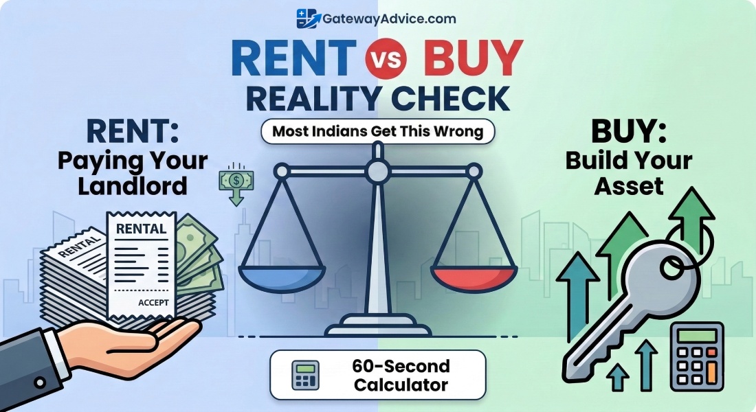 Rent vs Buy Calculator India - Compare Rent Cost, EMI & Property Value